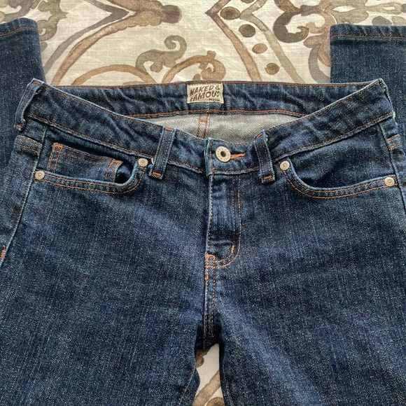 Y2k NAKED & FAMOUS THE STRAIGHT MID WAIST WOMEN’S JEANS SIZE 27/26 - Picture 3 of 12